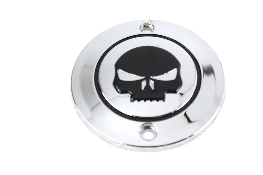 Skull Ignition System Cover 2-Hole Chrome - V-Twin Mfg. 1