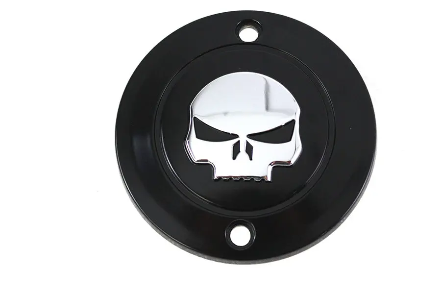 Skull Ignition System Cover 2-Hole Black - V-Twin Mfg. 1