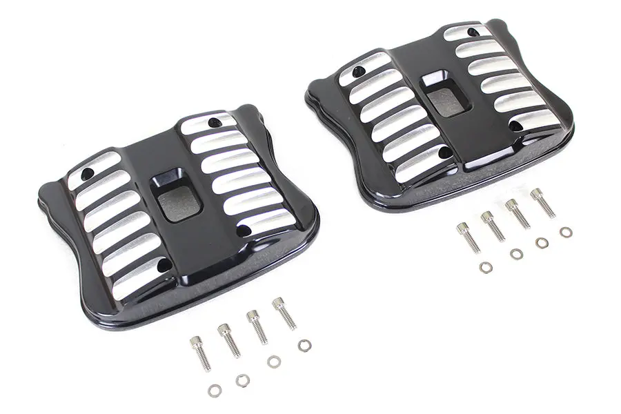 Black Accent Xl Rocker Box Cover Set - V-Twin Mfg. 1