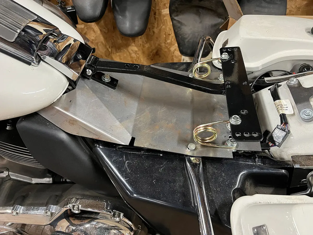Seat Base Mount Plate Black - V-Twin Mfg. 1