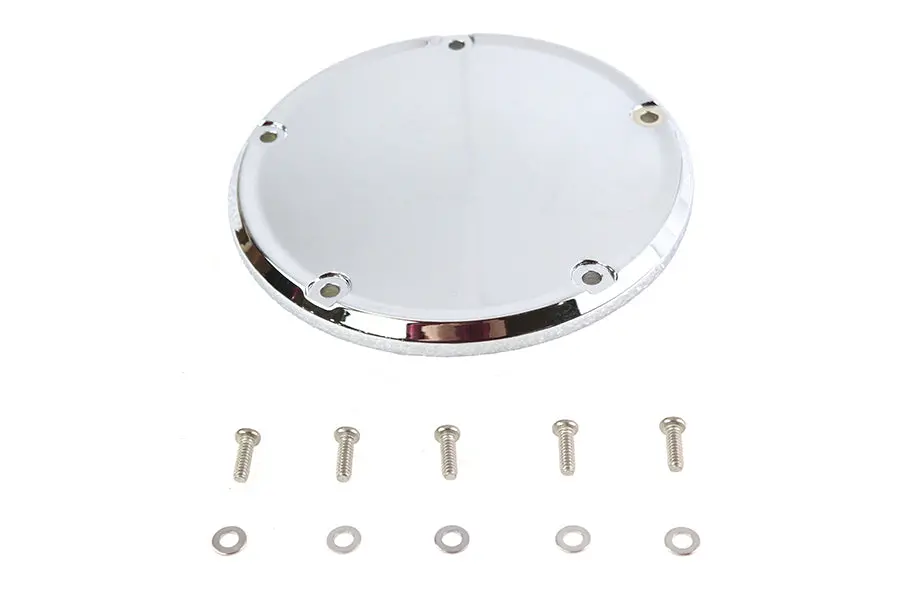 Chrome 5-Hole Smooth Derby Cover - V-Twin Mfg. 1