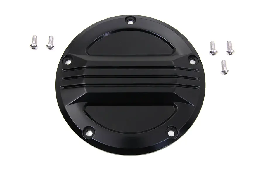 Black Air Flow Derby Cover - V-Twin Mfg. 1