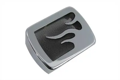 Chrome Coil Cover With Flame Accent - V-Twin Mfg. 1