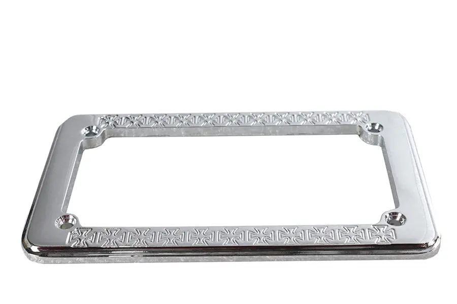 License Plate Frame Maltese Style Chrome - V-Twin Mfg. 1
