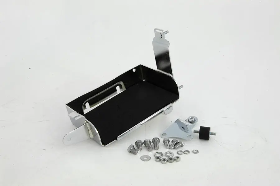 Chrome Battery Carrier Kit - V-Twin Mfg. 1