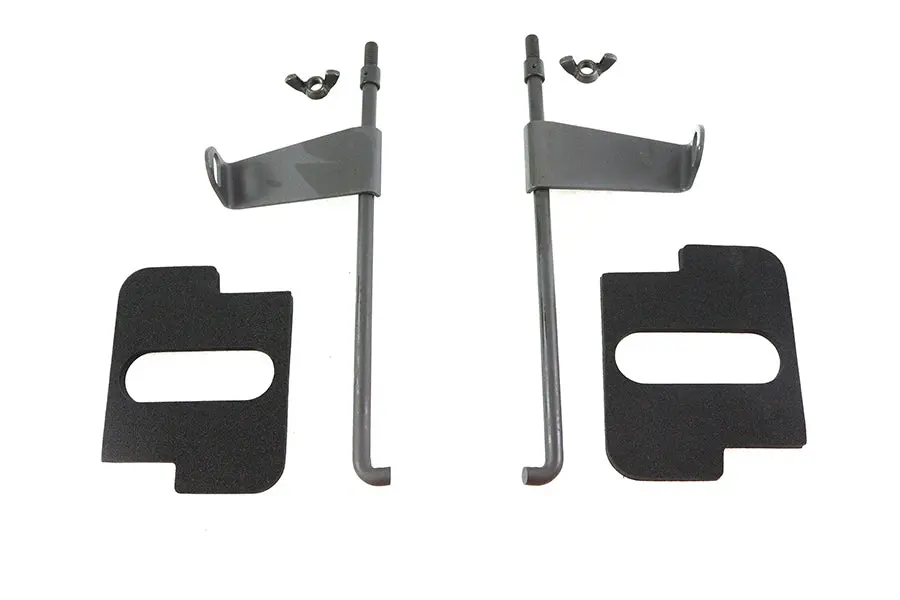Parkerized Battery Rod Set With Flag And Pads - V-Twin Mfg. 1