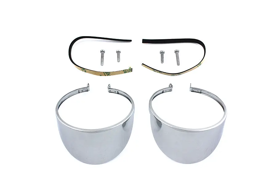 Chrome Turn Signal Lamp Visor - V-Twin Mfg. 1