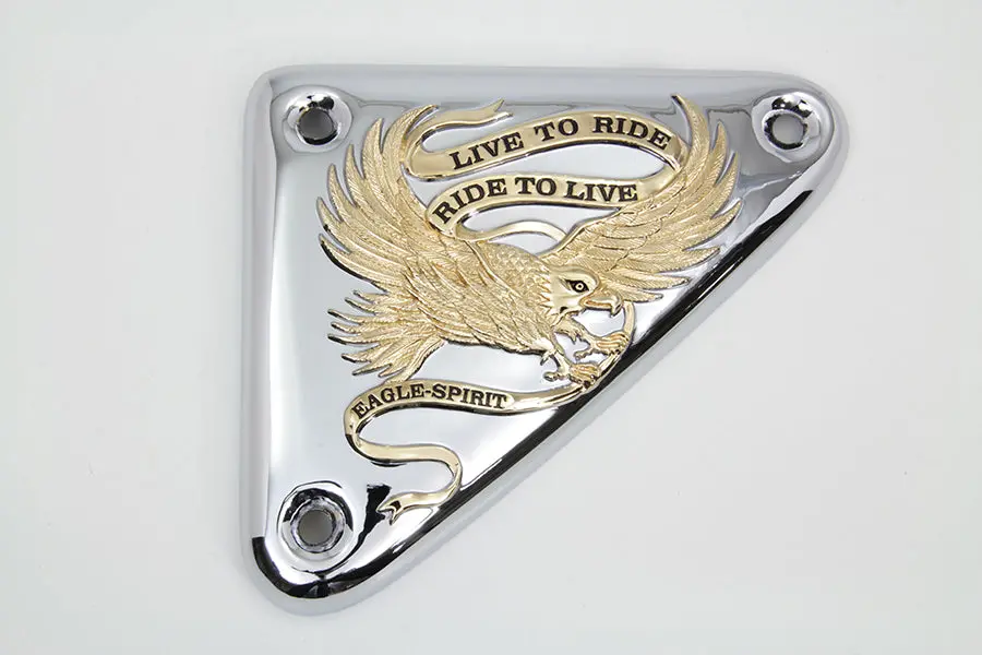 Eagle Spirit Ignition Module Cover Gold Inlay - V-Twin Mfg. 1