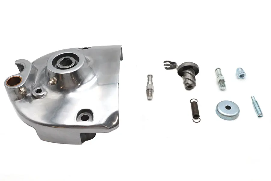 Polished Kick Sprocket Cover Complete - V-Twin Mfg. 1