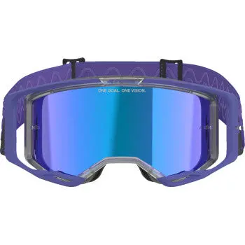 Alpinestars Goggles Vision 8 Goggle - Corp - Purple - Blue Mirror Lens 5101625-3116 2