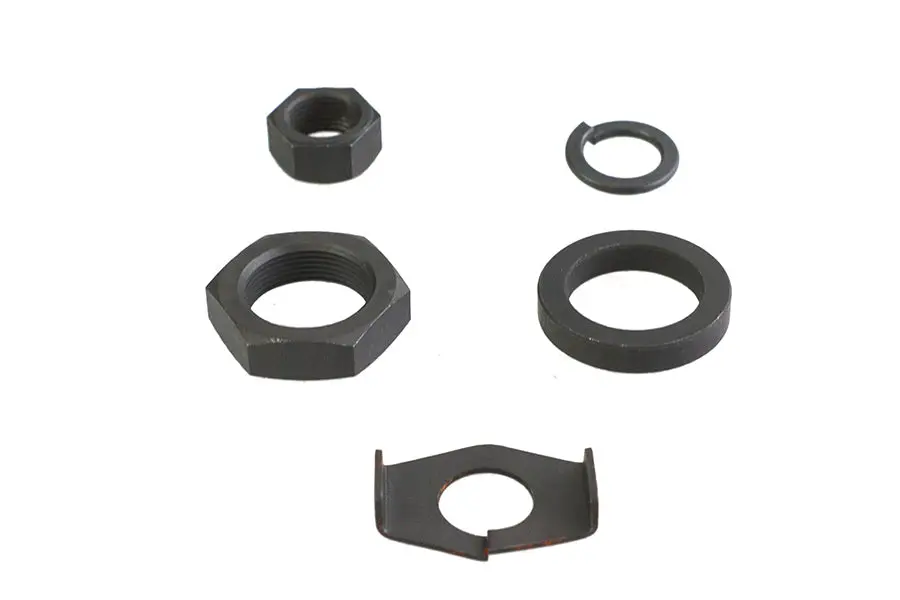 Parkerized Rear Axle Nut And Lock Kit - V-Twin Mfg. 1