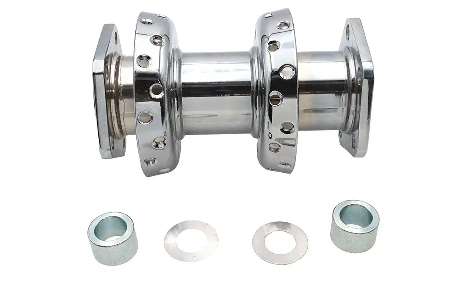 40 Spoke Extra Wide Offset Dual Flange Rear Hub Chrome - V-Twin Mfg. 1