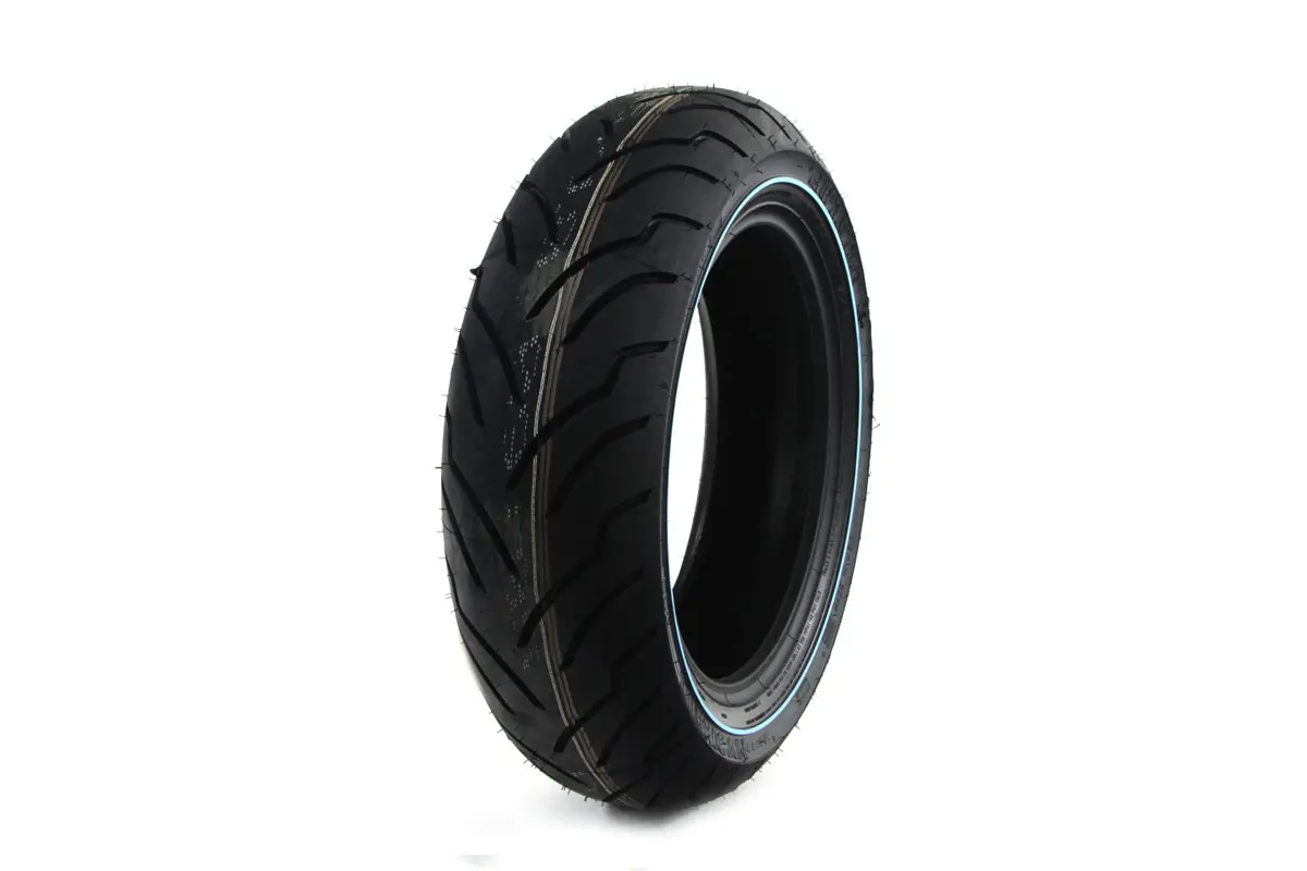 Rear Dunlop American Elite 180/65B X 16 Inch Narrow Whitewal - V-Twin Mfg. 1
