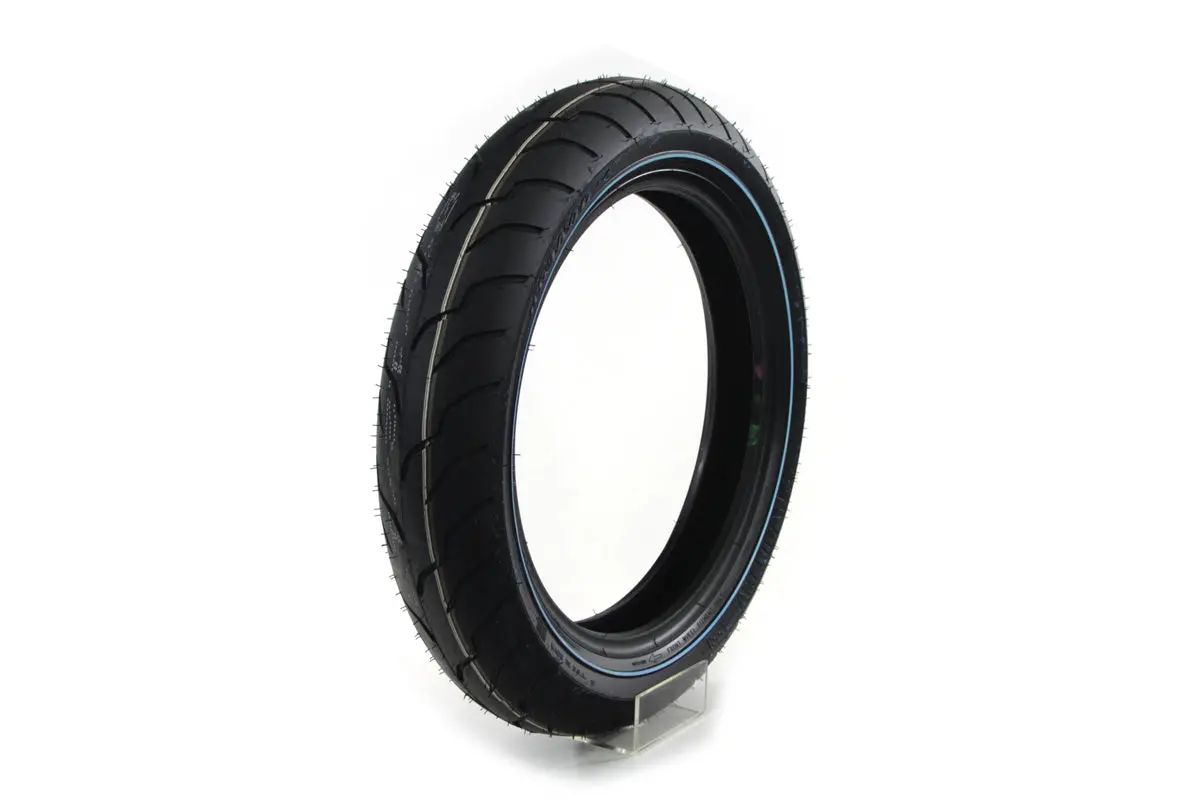 Front Dunlop American Elite 130/80B X 17 Inch Narrow Whitewa - V-Twin Mfg. 1