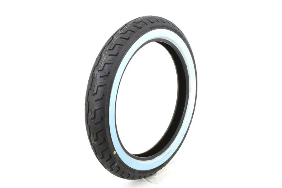 Dunlop D401 100/90H X 19 Inch Front Wide Whitewall Tire - V-Twin Mfg. 1