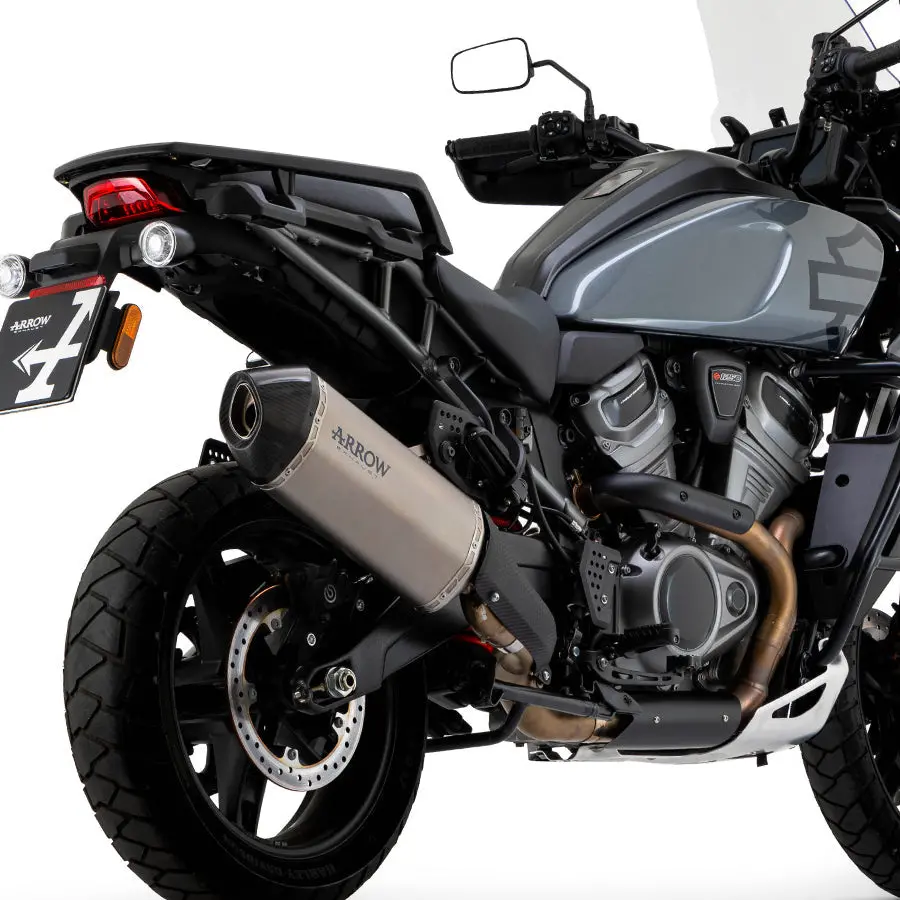 72507Sk  Arrow Sonora Slip-On Exhaust, Titanium For Harley 1250 Pan America (=2020-2025 1