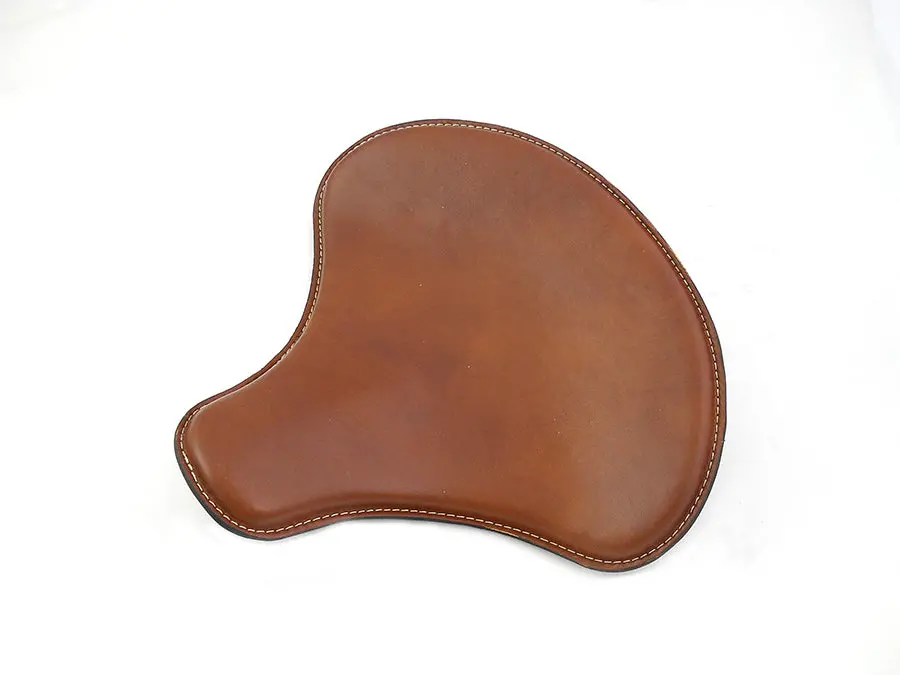Brown Leather Solo Seat - V-Twin Mfg. 1