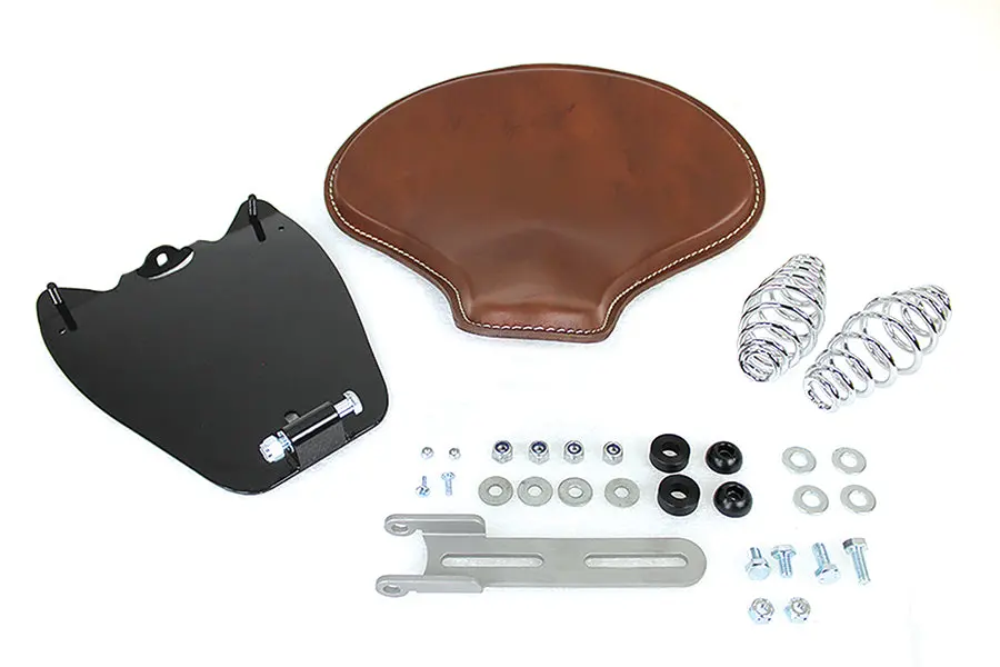 Indian Scout Leather Solo Seat Kit Brown - V-Twin Mfg. 1