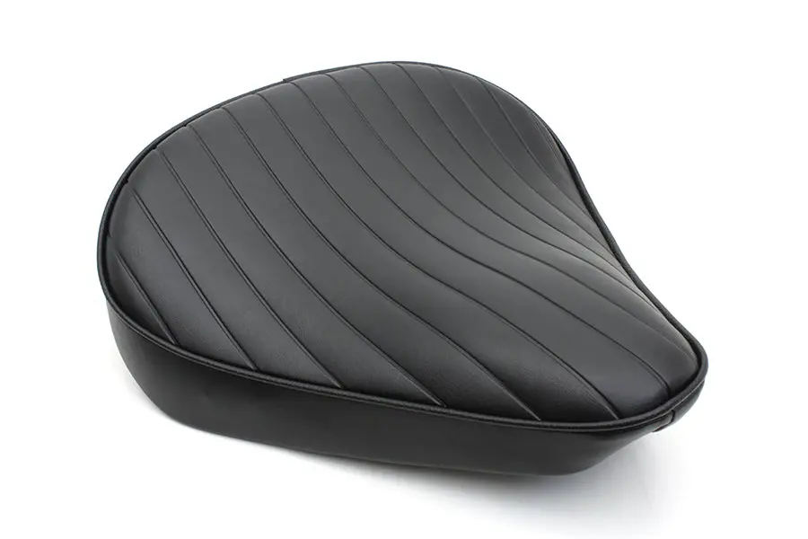 Black Tuck And Roll Solo Seat Large - V-Twin Mfg. 1