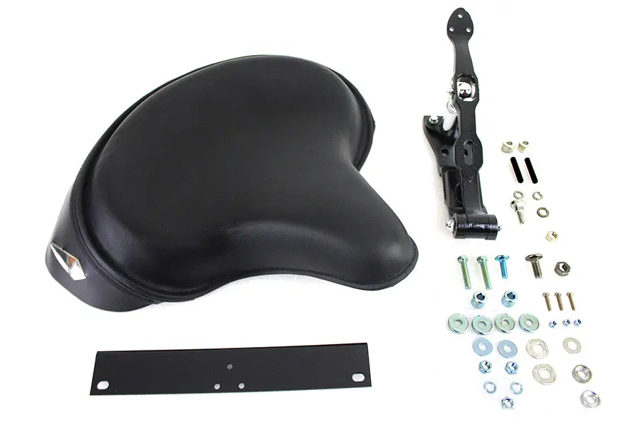 Black Police Solo Seat Kit - V-Twin Mfg. 1