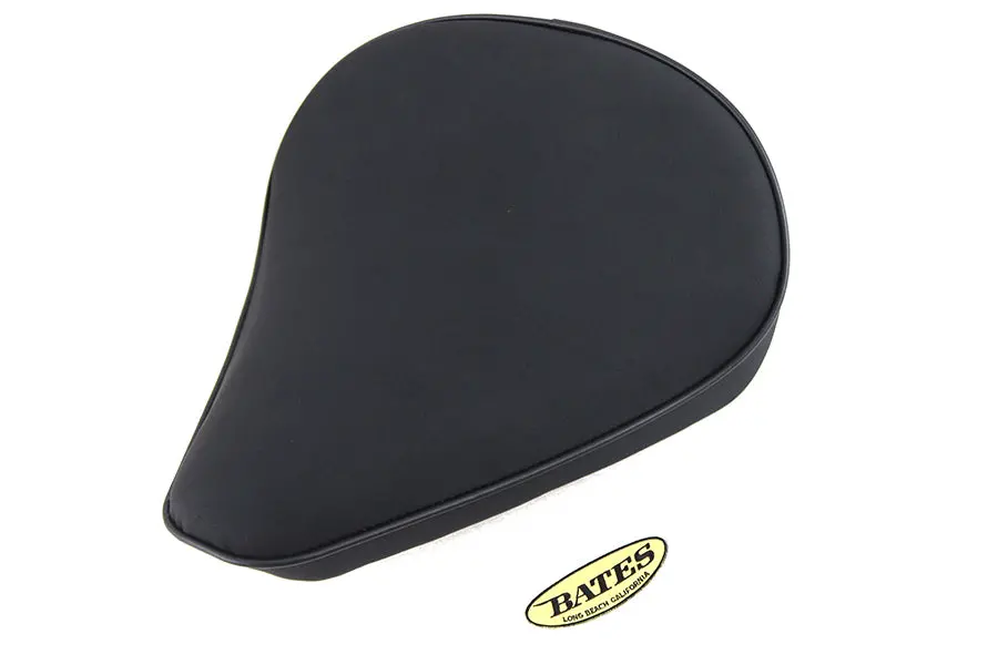 Black Suede Solo Seat Large Pan - V-Twin Mfg. 1