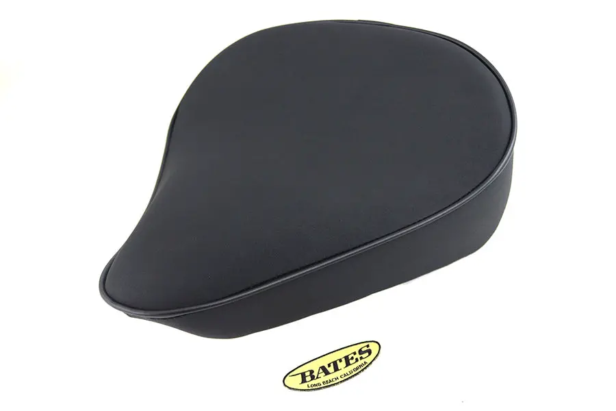 Black Suede Solo Seat Large Pan - V-Twin Mfg. 1