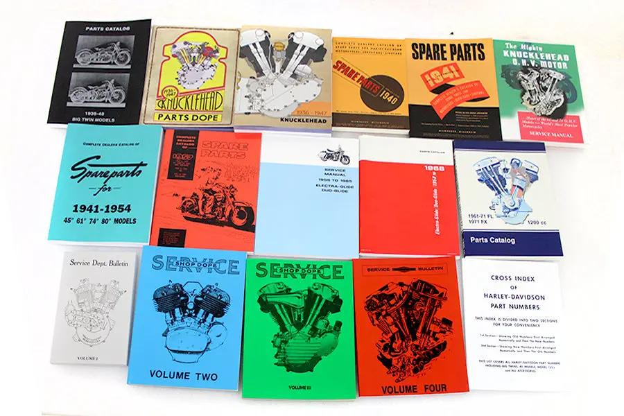 Big Twin Part & Service Manual Library Set - V-Twin Mfg. 1