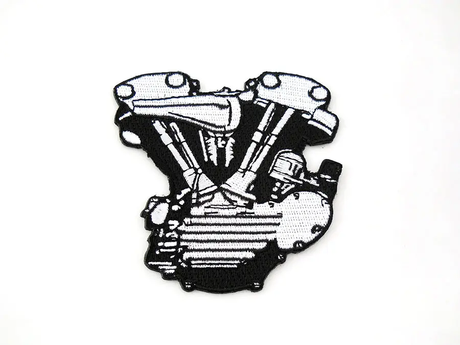 Black And White Knucklehead Engine Patches - V-Twin Mfg. 1