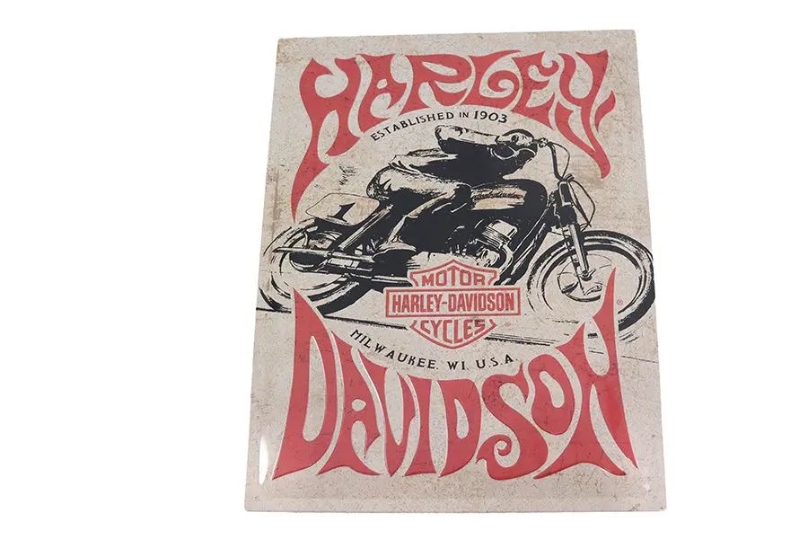 Retro Harley 1970'S Racer Tin Sign - V-Twin Mfg. 1