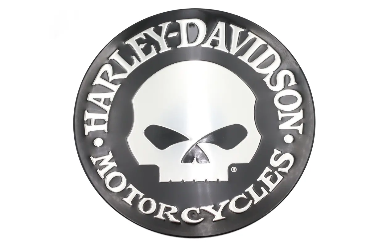 Harley Davidson Skull Tin Sign - V-Twin Mfg. 1