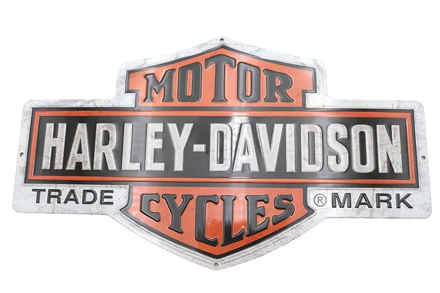 Harley Davidson Nostalgic Bar & Shield Tin Sign - V-Twin Mfg. 1