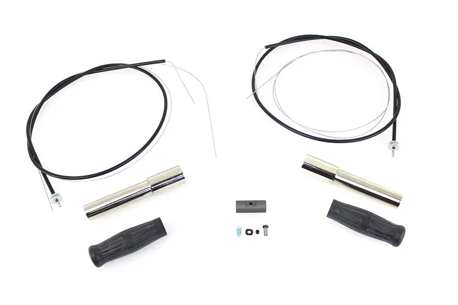 Throttle And Spark Cable Spiral Kit Nickel Plated - V-Twin Mfg. 1