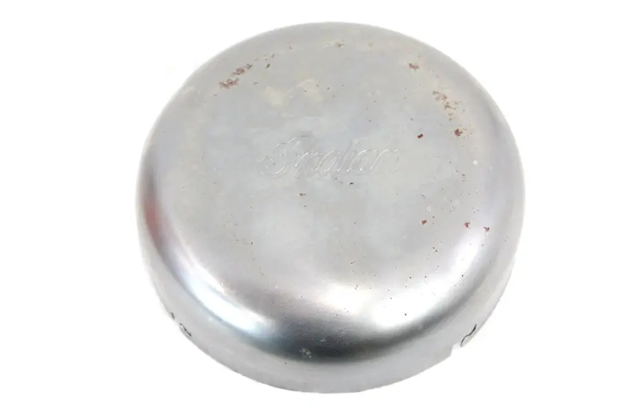 7 Inch Script Air Cleaner Cover Raw - V-Twin Mfg. 1