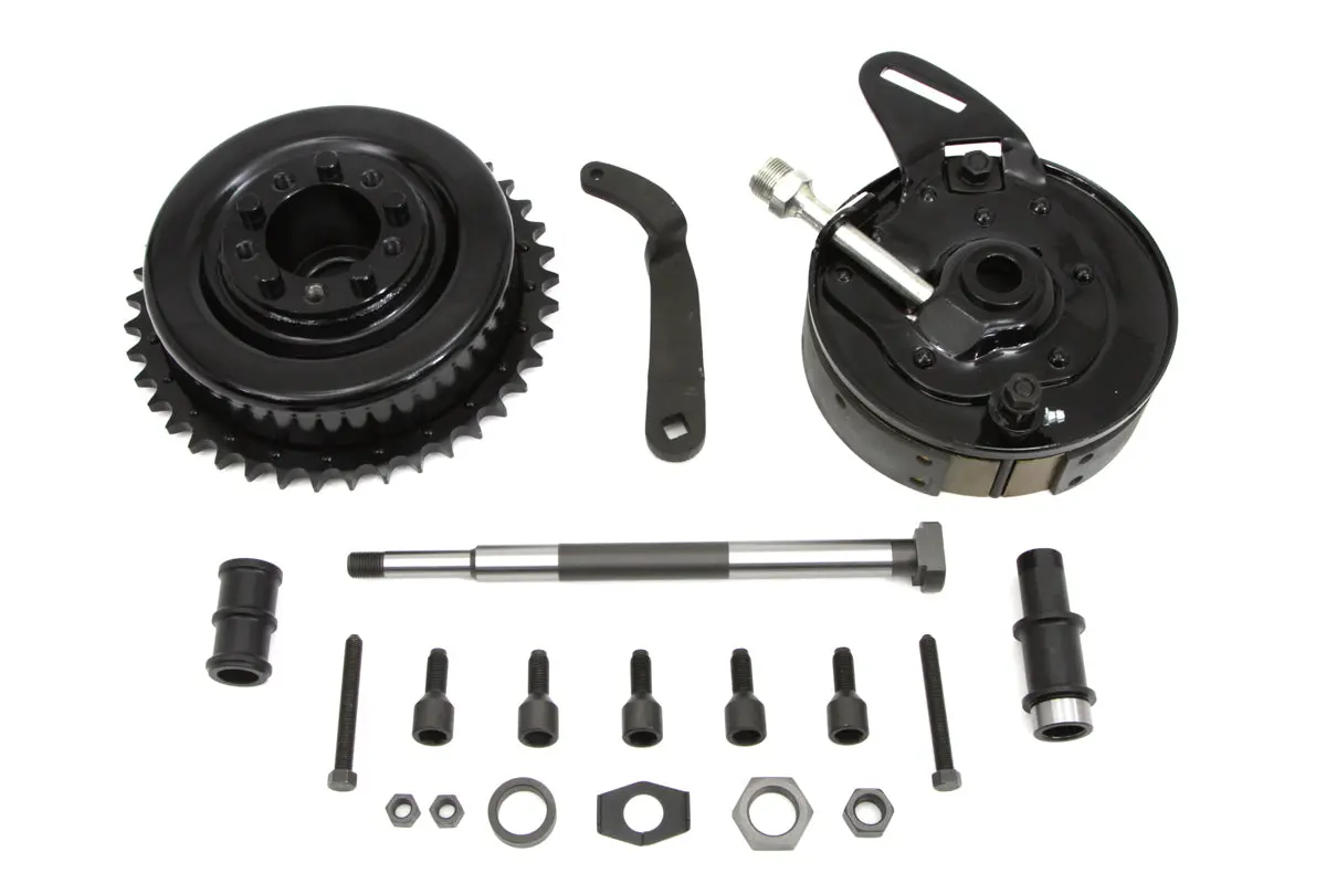 45 Rear Brake Backing Plate Assembly - V-Twin Mfg. 1