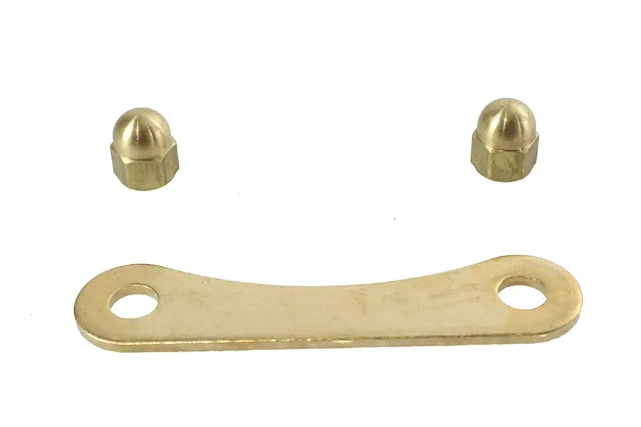 Spring Fork Bridge Top Plate Rod Support Brass - V-Twin Mfg. 1