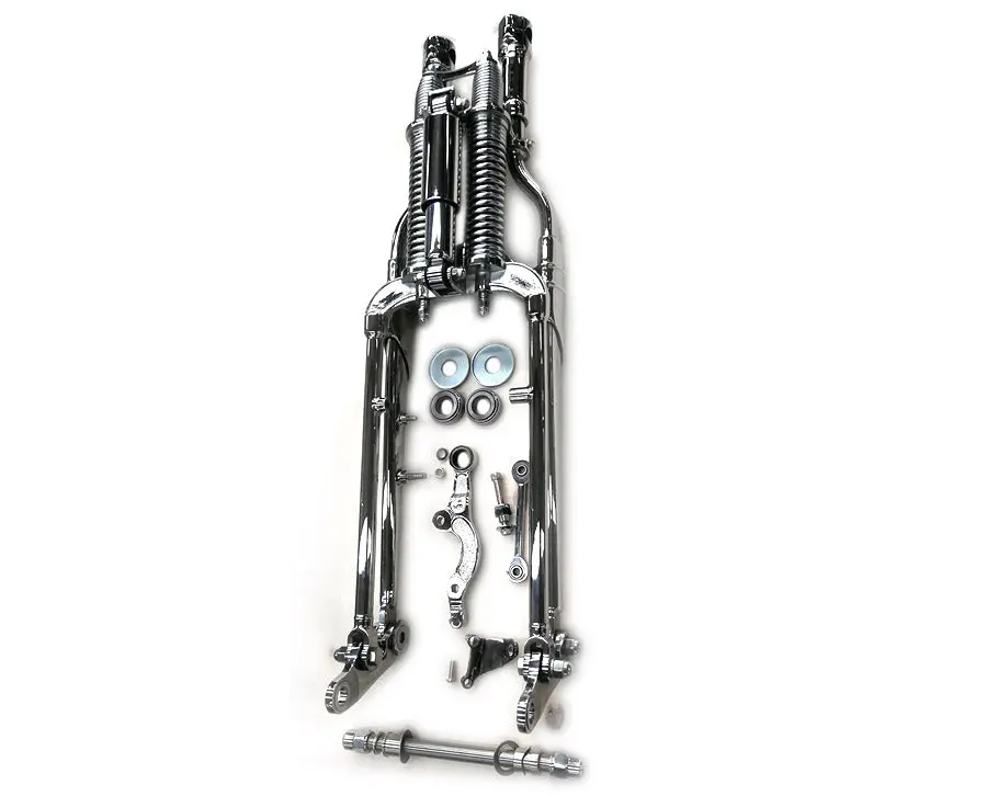 Fxsts Inline Spring Fork Assembly Chrome - V-Twin Mfg. 1