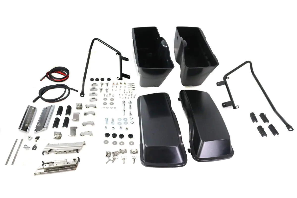 Softail Saddlebag Kit Black - V-Twin Mfg. 1