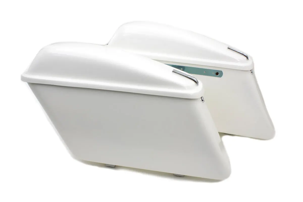 Replica White Saddlebag Set - V-Twin Mfg. 1