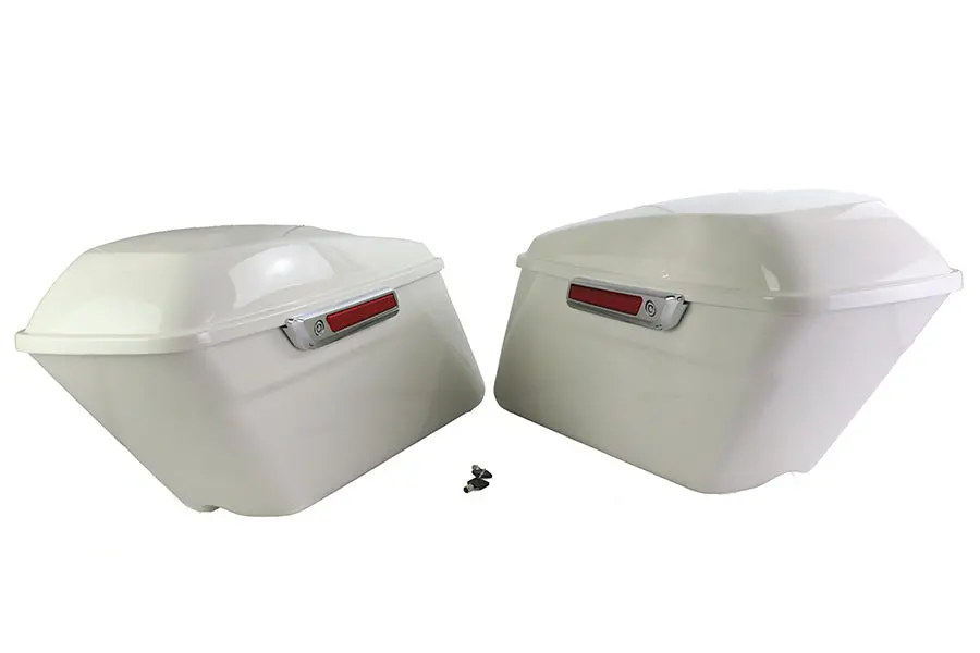 Saddlebag Kit White - V-Twin Mfg. 1