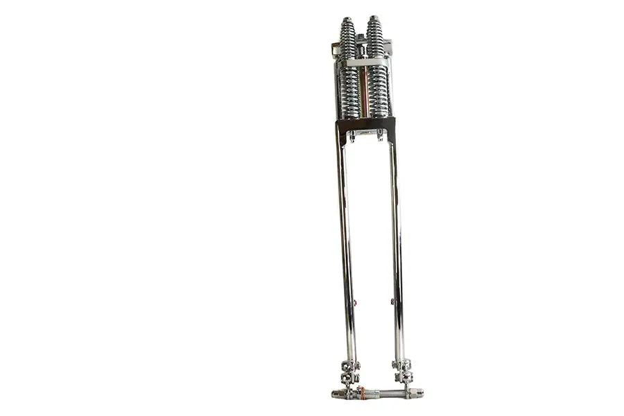 D+D Narrow Spring Fork Assembly Chrome 27 Inch - V-Twin Mfg. 1