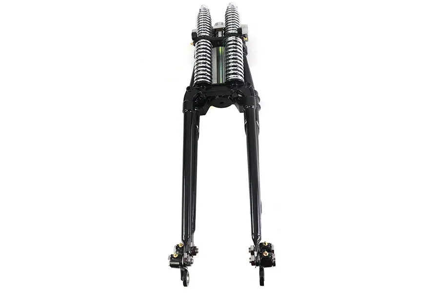 18 Inch Tedd Narrow Spring Fork Assembly Black - V-Twin Mfg. 1