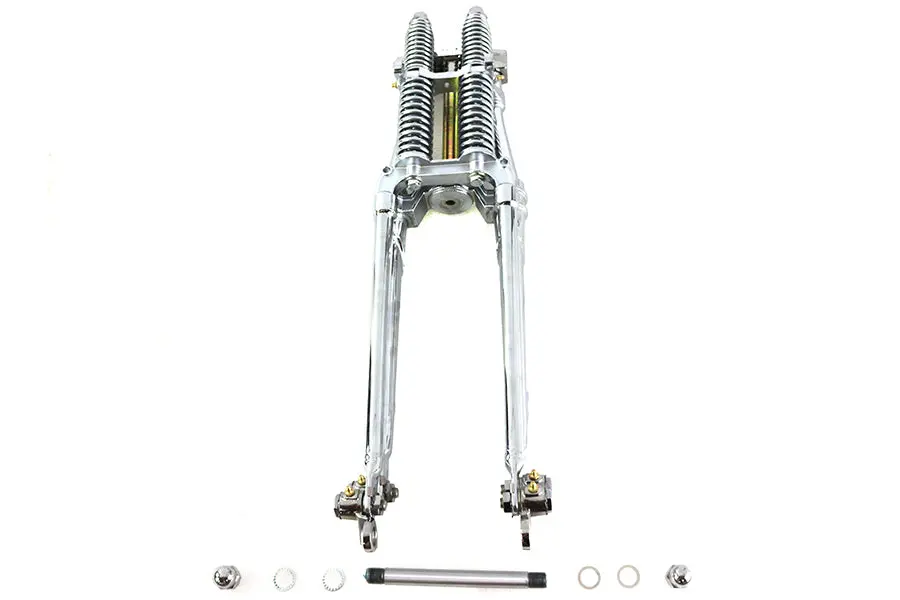 22 Inch Tedd Narrow Spring Fork Assembly Chrome - V-Twin Mfg. 1