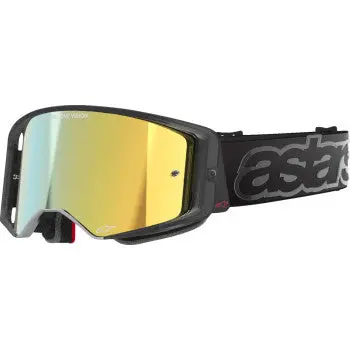 Alpinestars Goggles Supertech Vision Goggle - Vista - Black - Gold Mirror Lens  5100226-1581 1
