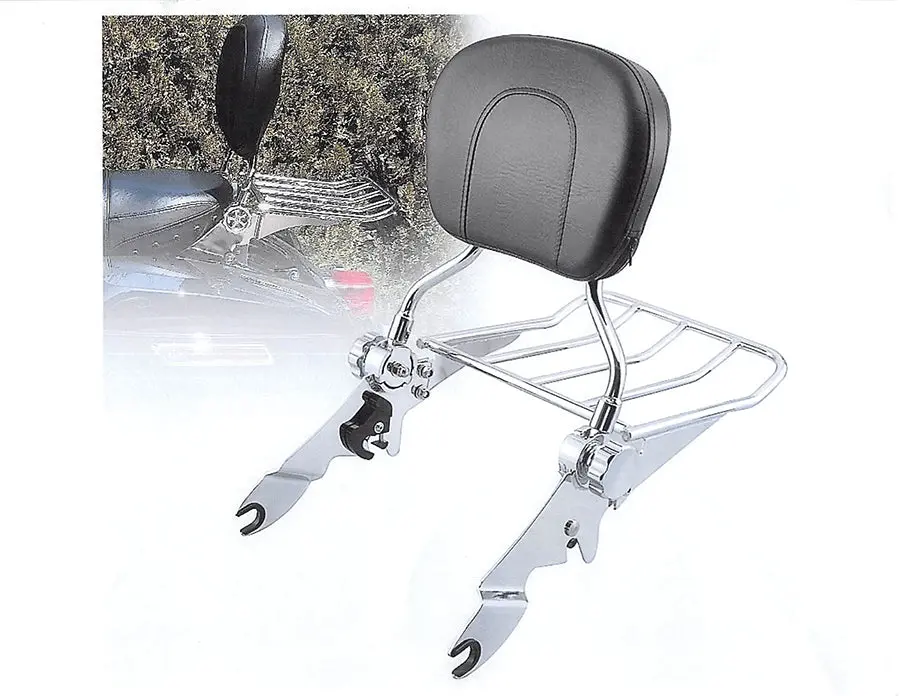 Chrome Sissy Bar And Rack - V-Twin Mfg. 1