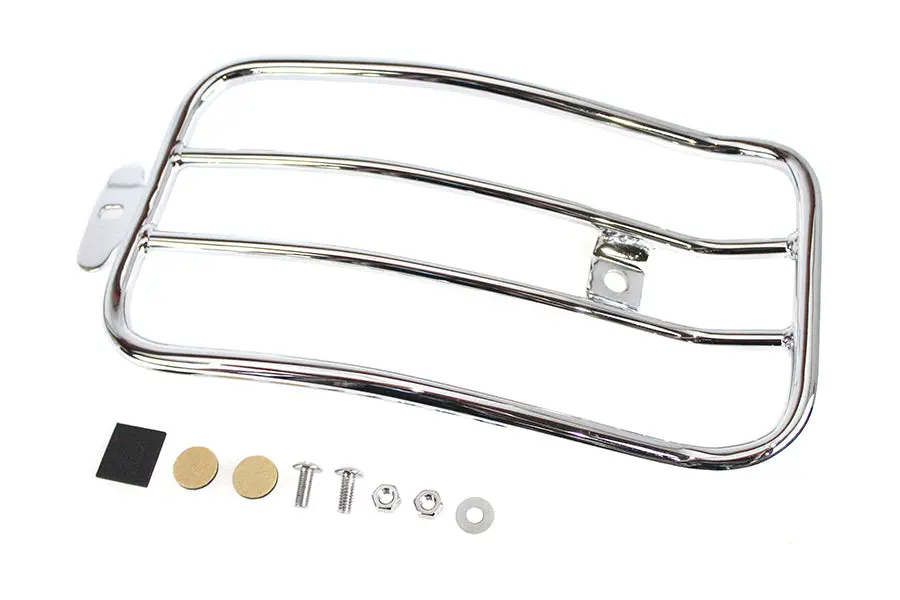 7 Inch Solo Luggage Rack Chrome - V-Twin Mfg. 1