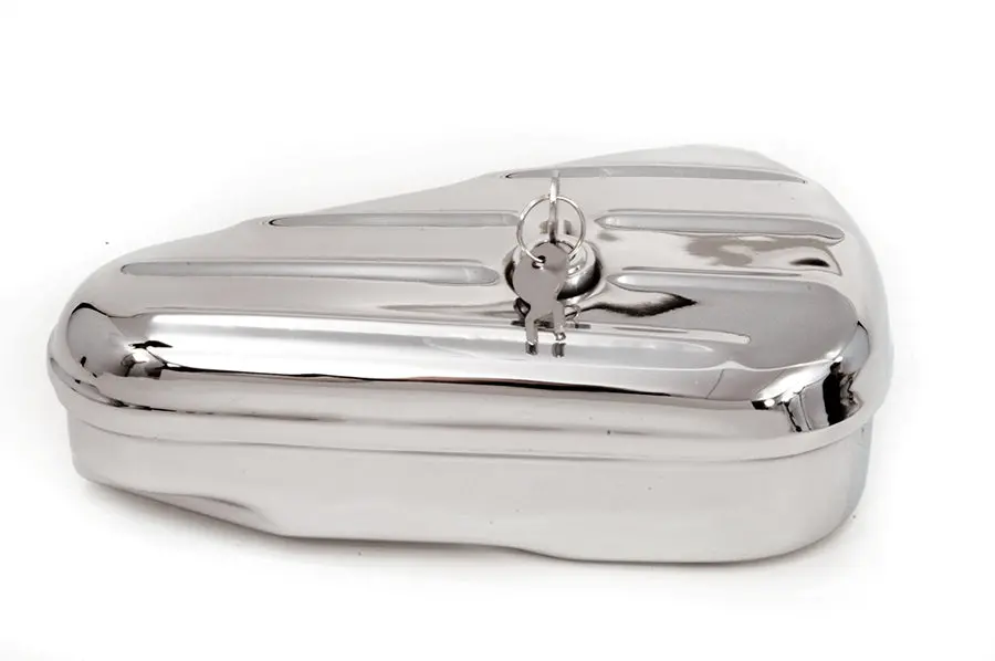 Oval Right Side Chrome Tool Box - V-Twin Mfg. 1