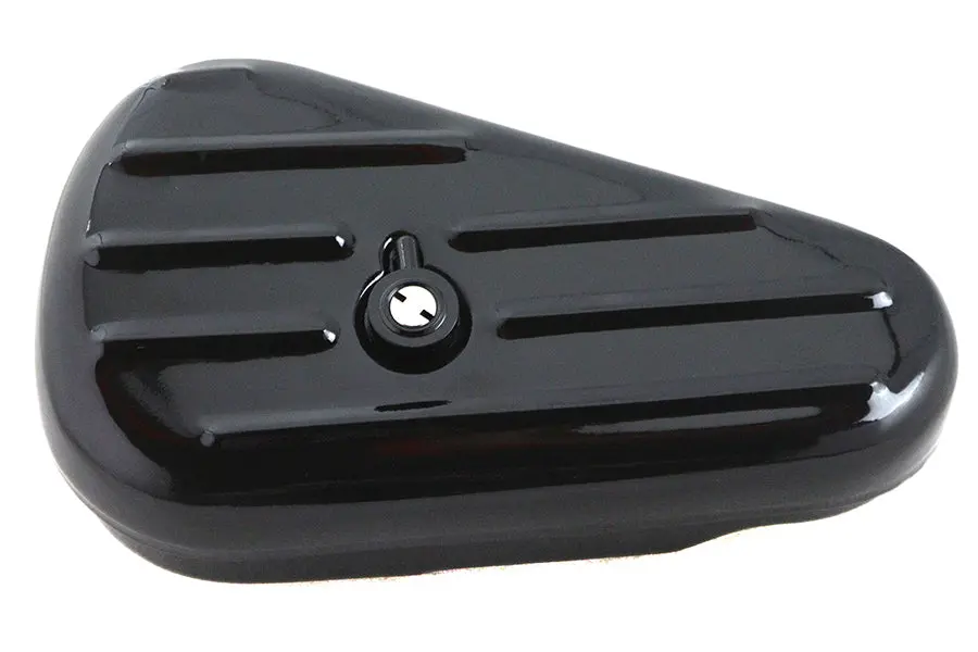 Black Left Side Oval Tool Box - V-Twin Mfg. 1
