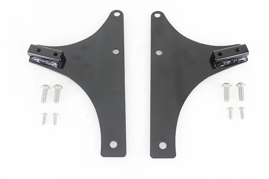 Sissy Bar Side Plate Set Black - V-Twin Mfg. 1