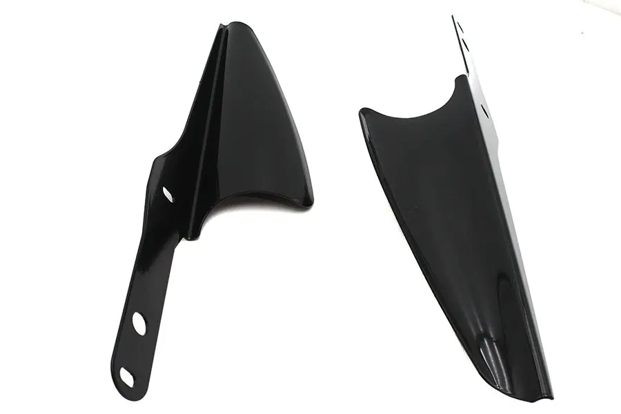 Black Fork Mount Wind Deflector Set - V-Twin Mfg. 1