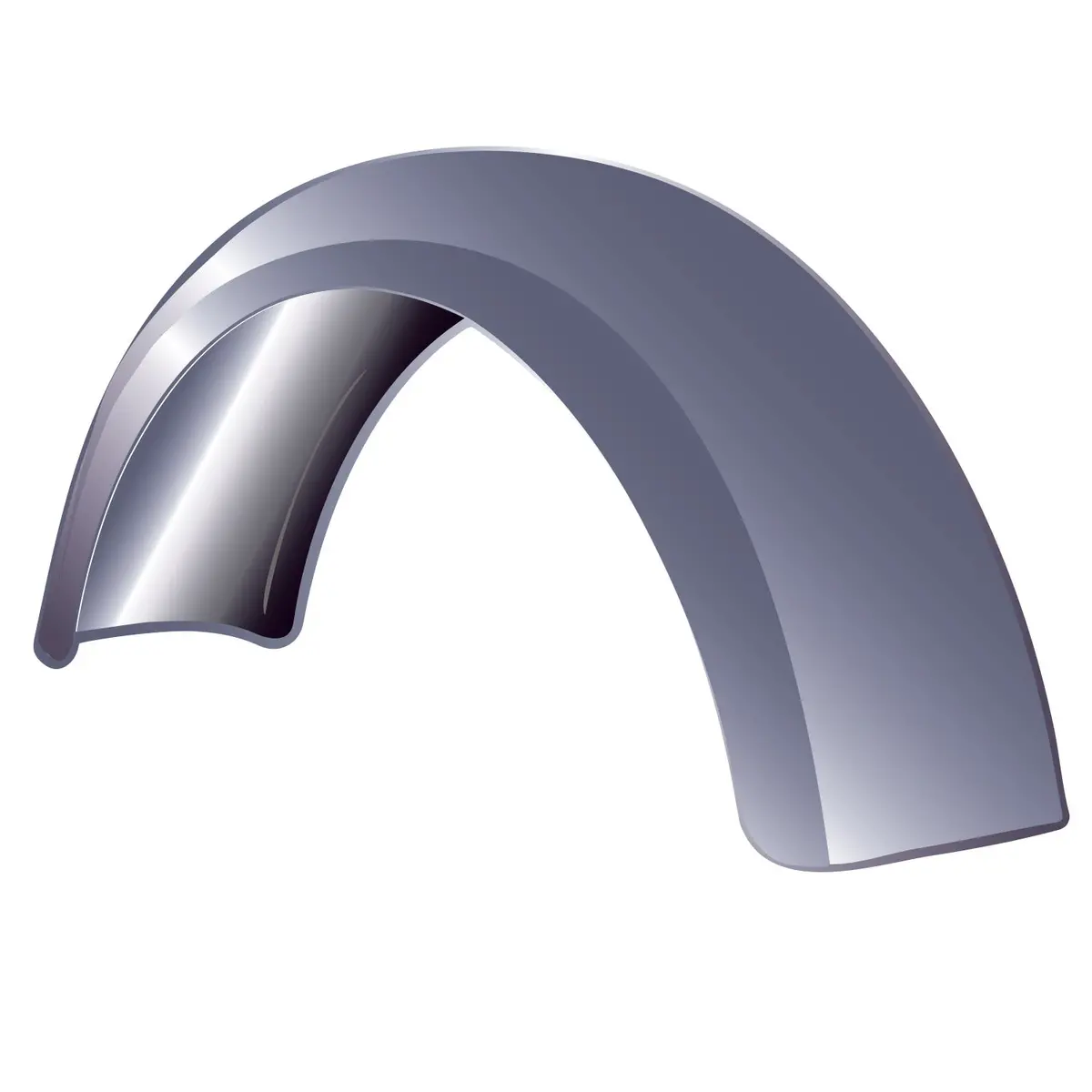 Spun Rear Fender Raw Steel 6 Inch Wide - V-Twin Mfg. 1